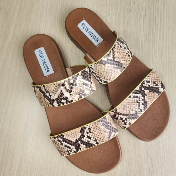 Steve Madden Darrow Dual Woven Snake Slide Sandal N3650 Size 9M - Picture 1 of 9